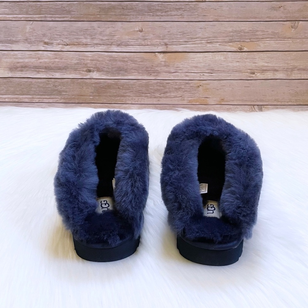 UGG Women’s Cluggette Sequin Navy Slippers - Picture 7 of 9